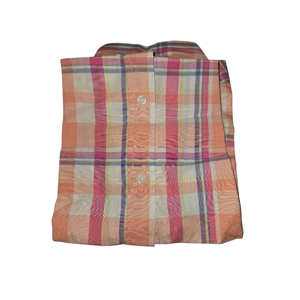The Children's Place Plaid Button Down Short Sleeve Shirt Boy's Size 5/6 NEW